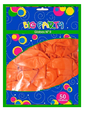 GLOBO N°9 NARANJO 50 UNIDADES1