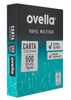 RESMA FOTOCOPIA CARTA OVELLA 500HJS1
