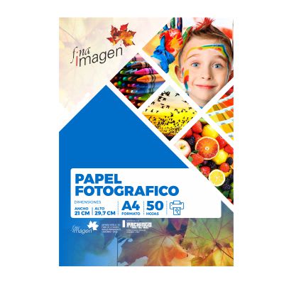 PAPEL FOTOGRAFICO A4 BRILLANTE 50HJS (115GR)