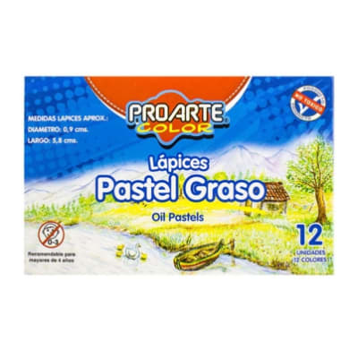 LAPIZ PASTEL 12 COLORES GRASO