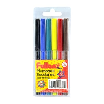 SCRIPTO FULTONS 6 COLORES ESCOLARES1
