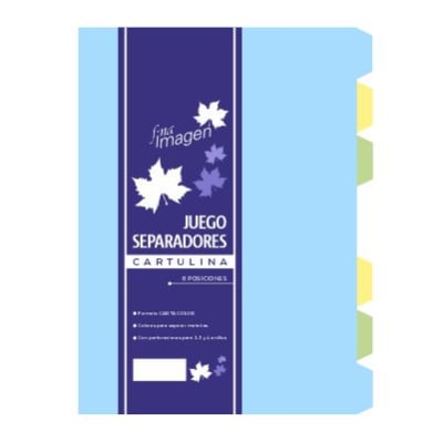 SEPARADORES CARTA COLOR FINA IMAGEN