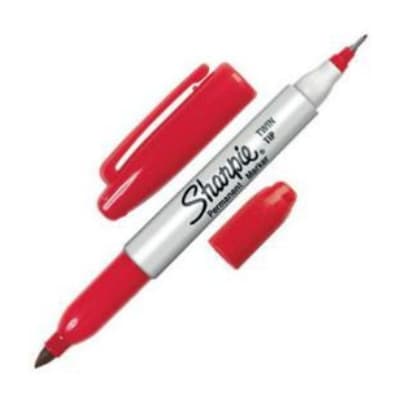 PLUMON PERMANENTE TWIN TIP SHARPIE ROJO1