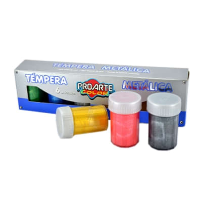 TEMPERA METALICA PROARTE 6 COLORES