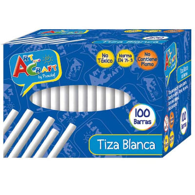 TIZA BLANCA ART & CRAFT 100 UNIDADES