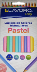 LAPICES 12 COLORES PASTELES