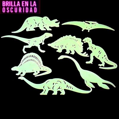 Stickers Fluorescentes de Dinosaurios Stickers Fluorescentes de Dinosaurios