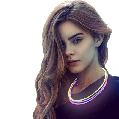 Collar Fluor Neon Luminoso J Collar Fluor Neon Luminoso J