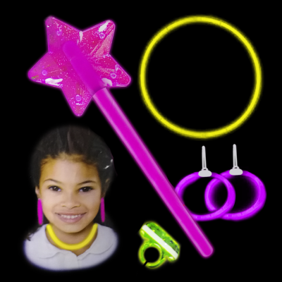 Pack Fiesta Fluor 4 Figura Barras Luminosas Collar Verano Pack Fiesta Fluor 4 Figura Barras Luminosas Collar Verano