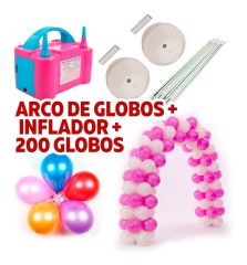 Base Arco desmontable + 200 Globos + inflador electrico Base Arco desmontable + 200 Globos + inflador electrico