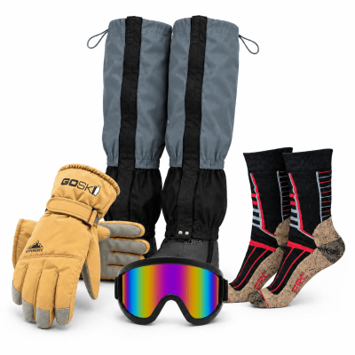 Pack Nieve 2: Antiparra + Guante + Calcetines Térmico + Polainas