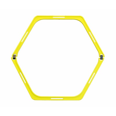 Valla de salto y disco de agilidad y entrenamiento 2 en 1 Amarillo