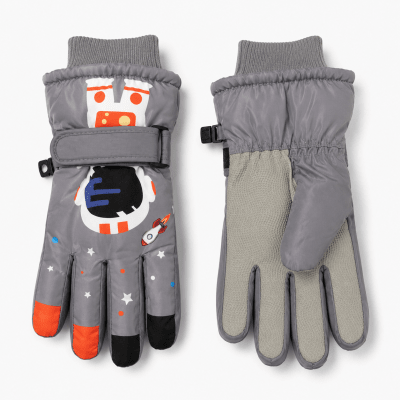 Guante de Nieve Niño Gris con Chiporro