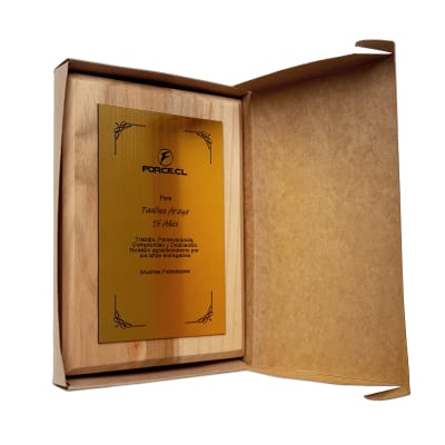 Galvano Madera Nativa de Pared 28x15 cm
