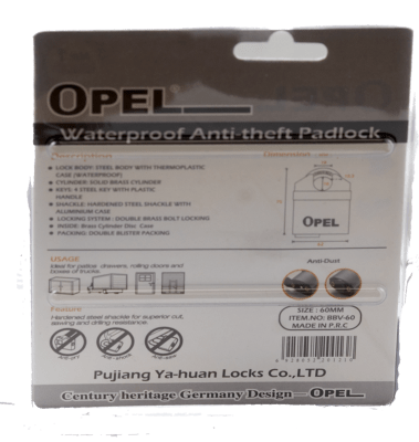 Candado Seguridad Opel