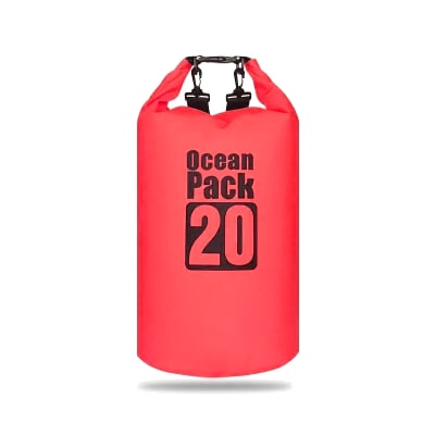 Bolso Seco Ocean Pack 20 Litros Impermeable Rojo