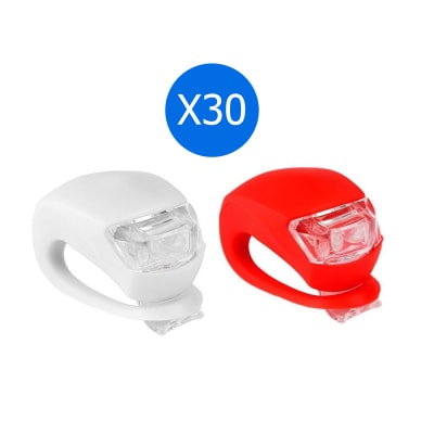 Pack 30 luces led silicon ciclismo / Forcecl