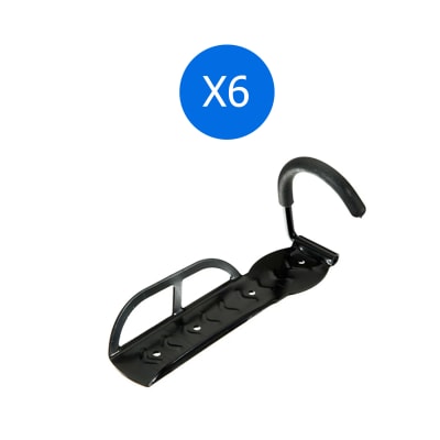 Pack 6 Ganchos Bicicletas Soporte Pared Muro/Forcecl