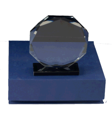 Galvano Octagonal base negra 12 cm