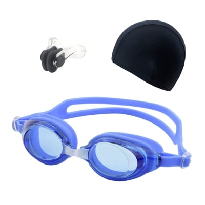 Kit Natacion 3 en 1 Niño, Gafas + Gorro Lycra + Tapa Oídos