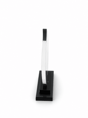 Galvano 13 cm base negra en forma de Flama
