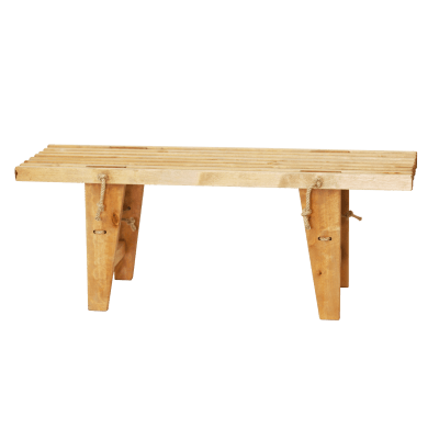 BANCA ECO BENCH 1.20 MADERA DE ABEDUL CASTAÑO CLARO ACEITADO