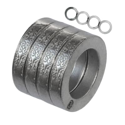 Anillos de defensa personal tipo manopla metálica 4 dedos, color negro