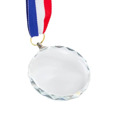 Medalla Redonda de Cristal Vidrio