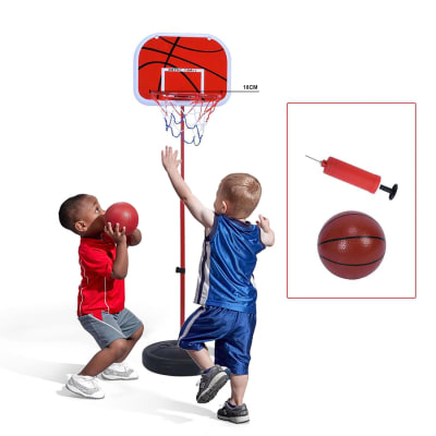 KIT JUEGO BASQUET+BALÓN+BOMBIN 