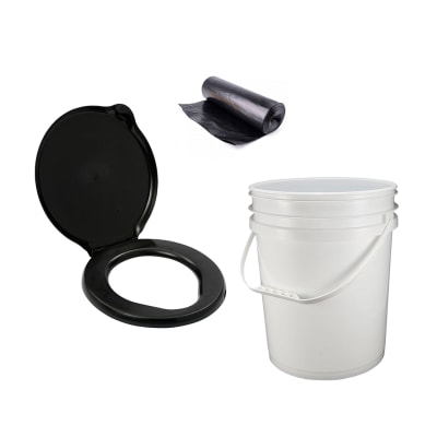 Tapa wc baño + Balde 20 L + Bolsas