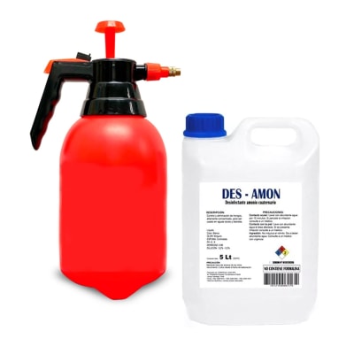5L amonio desamon+ aspersor de 2L ROJO
