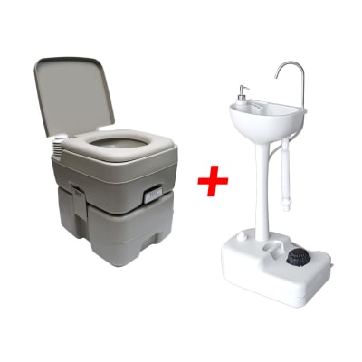 Baño Portátil Para Camping + Lavamanos Portátil /forcecl
