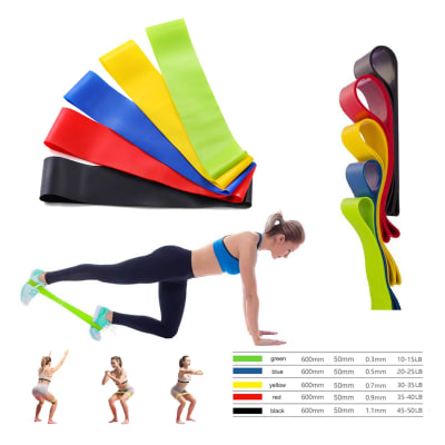 Pack de 5 bandas elásticas loop Circulares 