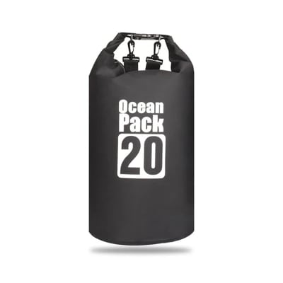 Bolso Seco Ocean Pack 20 Litros Impermeable Negro