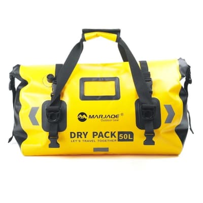 Bolso Seco Dry Pack 50 Litros Impermeable Expedición Moto Amarillo