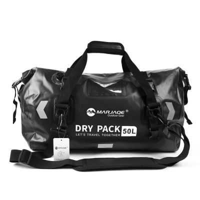 Bolso Seco Dry Pack 50 Litros Impermeable Expedición Moto Negro