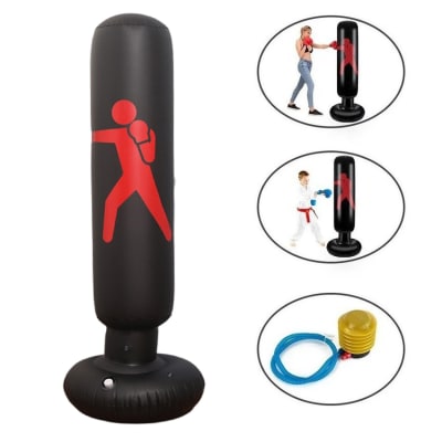 Bolsa De Boxeo Inflable De Pie Base De Pvc