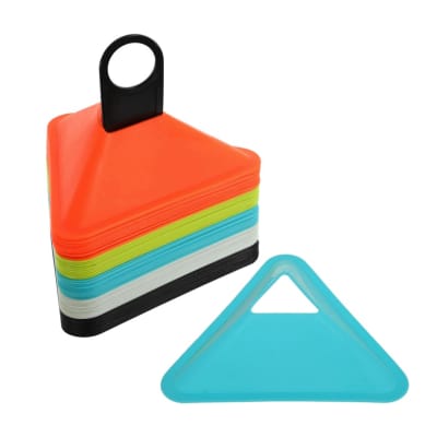 Pack 50 Conos lenteja triángulo, entrenamiento, deportivo