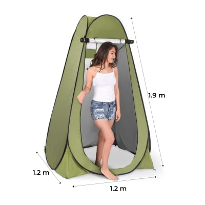 Carpa Baño Caseta Vestidor + Baño Químico Portátil 20 L /frc