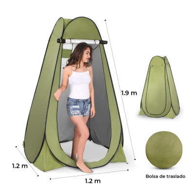 Carpa Caseta Baño Vestidor Portatil Camping/Forcecl