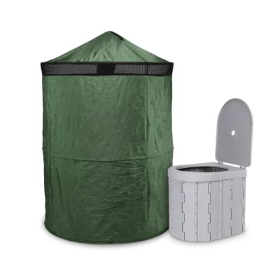 Carpa de Baño Plegable + Baño Wc Plegable Portatil