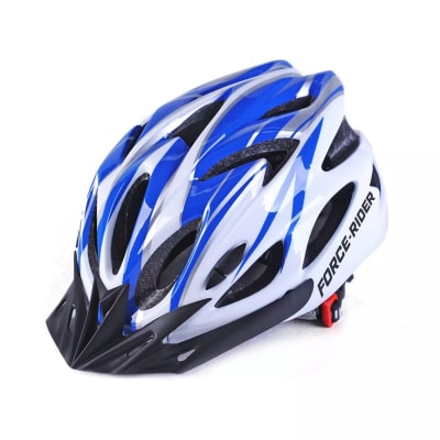 Casco de Bicicleta con luz Azul/Blanco FRC