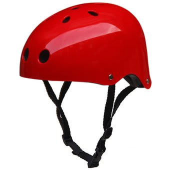 Casco Bicicleta, Rollers, Skate Rojo Brillante