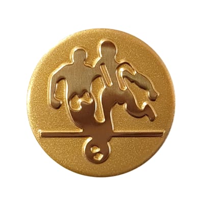 Centro de Medalla de Fútbol con Adhesivo posterior