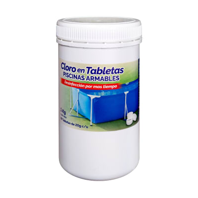 Cloro para Piscinas Armables 1 Kg 50 tabletas