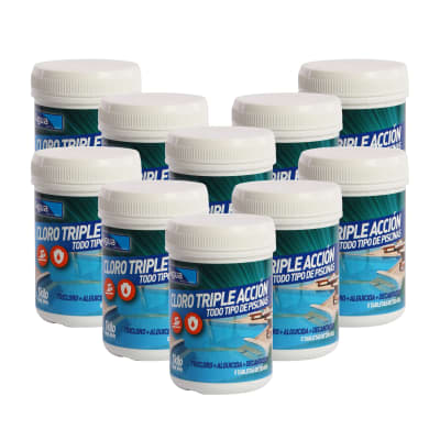 Pack 10kg Cloro Piscina Tabletas Triple Acción