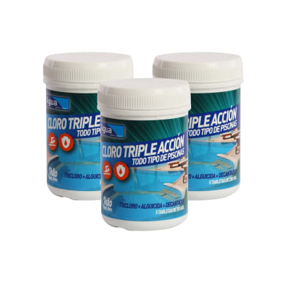 Pack 3 Cloro Piscina Tabletas