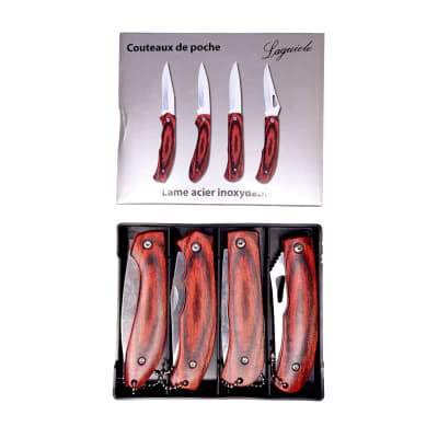 Set de Cuchillos de supervivencia, táctico, militar madera