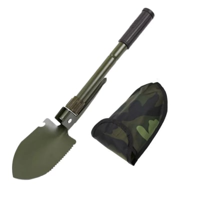 Pala plegable multifuncional portátil para camping, táctica