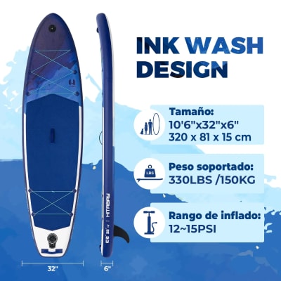 Pack Tabla de Stand Up Paddle Inflable 10'6